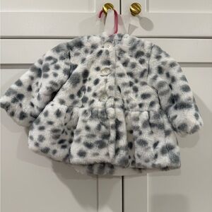 First Impressions Kids Faux Fur Spotted Coat